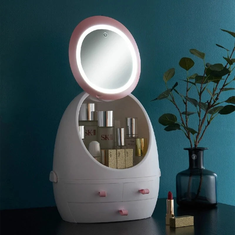 Luxe Cosmetics Storage Mirror – Your Ultimate Beauty Essential