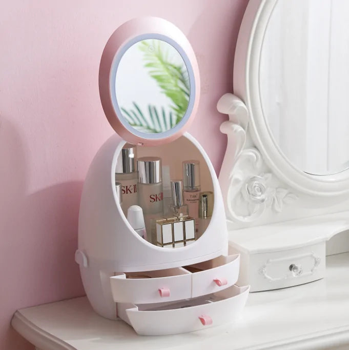 Luxe Cosmetics Storage Mirror – Your Ultimate Beauty Essential